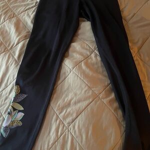 Adidas Farm-Rio Black Leggings with White Graphic Detail